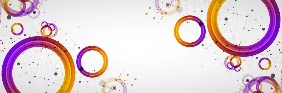 Abstract background with gradient circles. Scientific, futuristic theme with  Stock Illustration