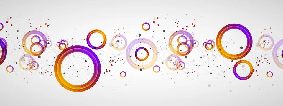 Abstract background with gradient circles. Scientific, futuristic theme with  Stock Illustration