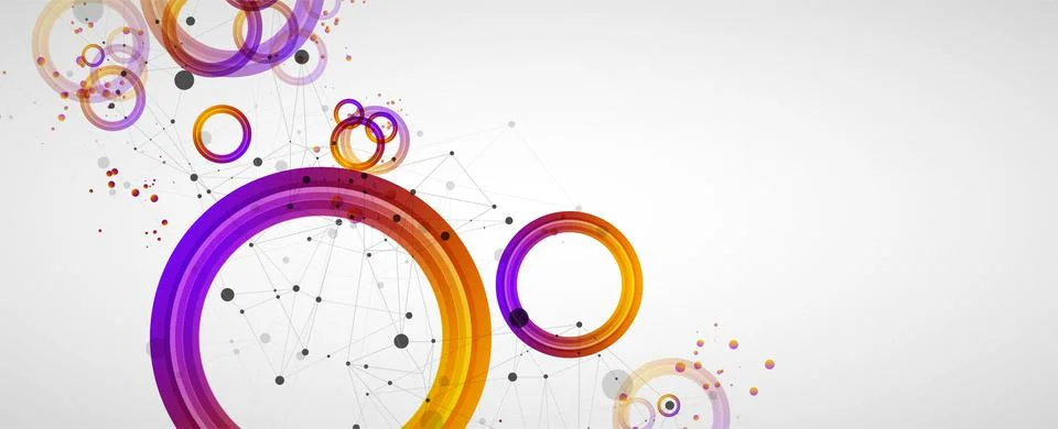 Abstract background with gradient circles. Scientific, futuristic theme with  Stock Illustration