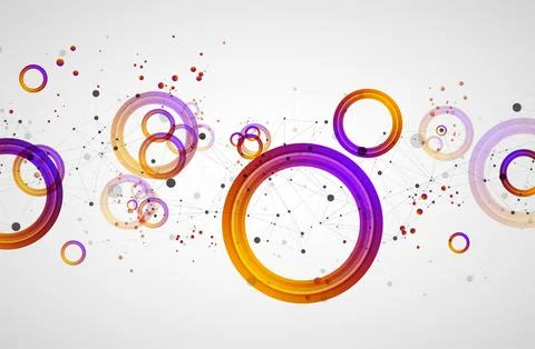 Abstract background with gradient circles. Scientific, futuristic theme with  Stock Illustration