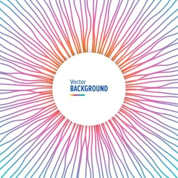 Abstract background with gradient colored wavy lines and circle shape for banner Stock Illustration