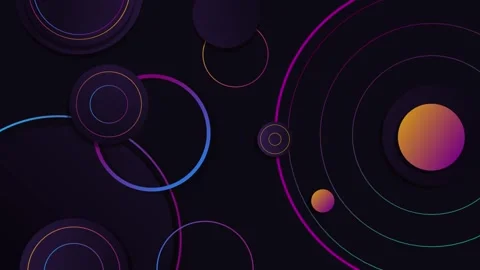 Abstract background gradient concentric circles and rings modern geometric .. Vidéo 334761919