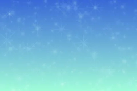 Abstract background. Gradient of cyan and blue colors and star shaped bokeh p 写真素材