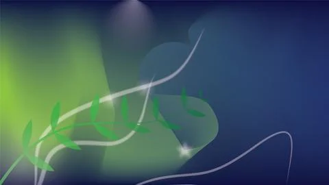 Abstract Background with gradient effect green and blue color wave tree leaf Stock Illustration