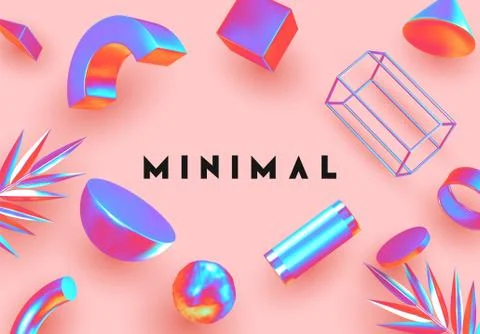 Abstract background with gradient geometric elements Illustrazione stock