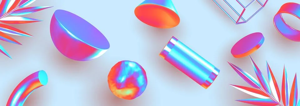 Abstract background with gradient geometric elements Stock Illustration