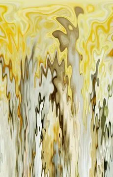 Abstract background of gradient gold and creamy white flowing 3D liquid texture Stock Illustration