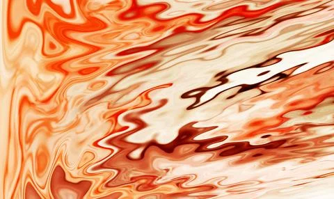 Abstract background of gradient orange and brown 3D spreading liquid texture Stock Illustration