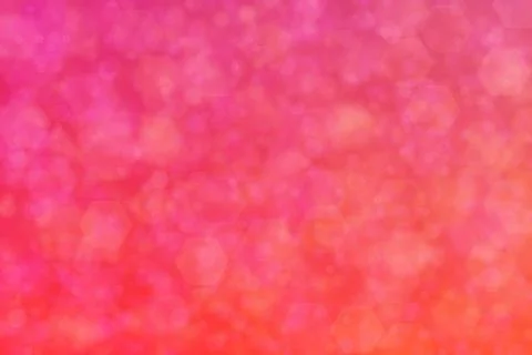 Abstract background with gradient from orange to pink and hexagon shaped rand Stock Photos