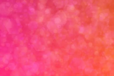 Abstract background with gradient from orange to pink and hexagon shaped rand Stock Photos