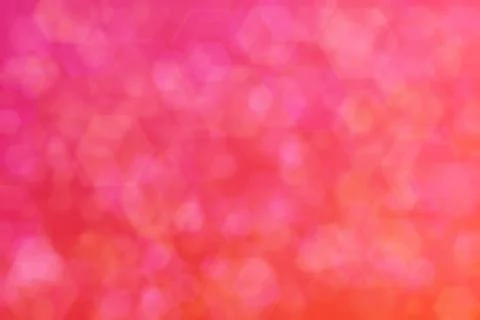 Abstract background with gradient from orange to pink and hexagon shaped rand Stock Photos