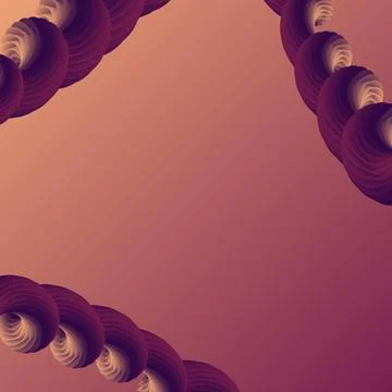 Abstract background with gradient twisted line and spiral shape. Brown 3D effect Stock Illustration
