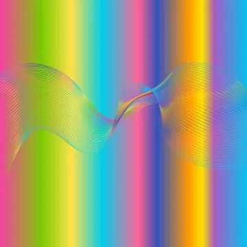 Abstract background with gradient waves Illustrazione stock