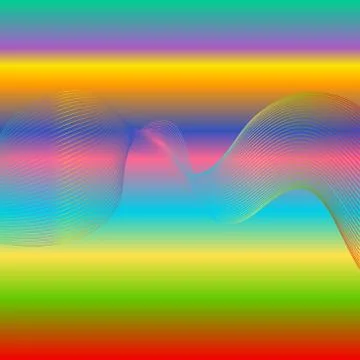 Abstract background with gradient waves Illustrazione stock