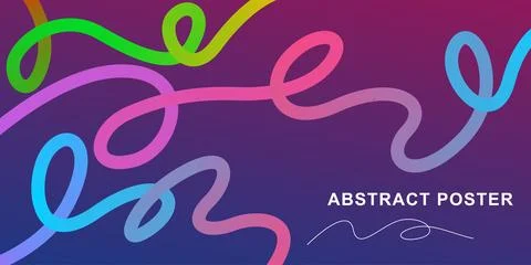 Abstract background with gradient wavy lines Illustrazione stock