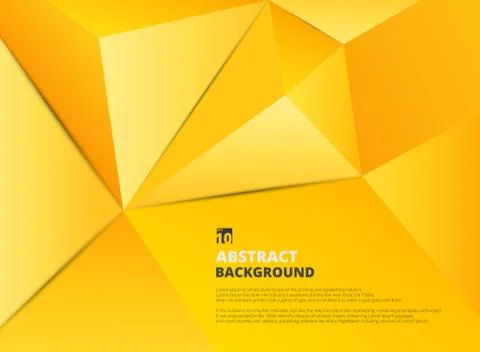 Abstract background of gradient yellow pentagon with shadow. 스톡 일러스트