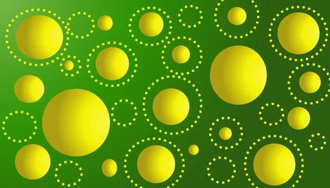 Abstract background with gradient yellow spots on green background. Illustrazione stock