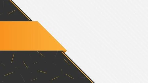 Abstract Background Graphic with Bold Orange Stripe and Black Geometric Shape Stockillustratie
