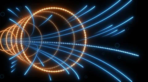 Abstract background of graphic elements in different colors - glowing rays Stock Illustration