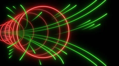 Abstract background of graphic elements in different colors - glowing rays Stock Illustration