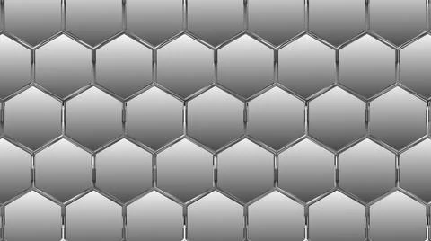 Abstract background of graphic elements - mosaic of silver hexagons イラスト素材