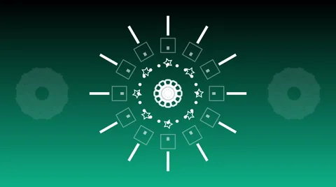 Abstract background graphical fireworks explosion GREEN 4K Stock Footage 57103177