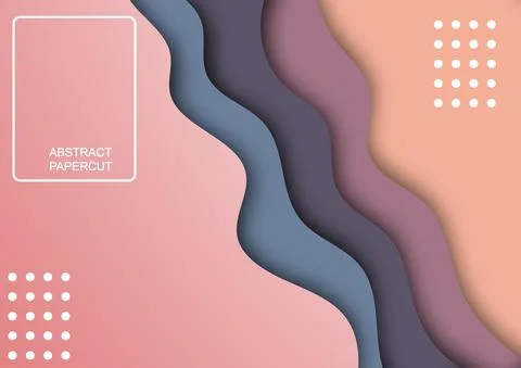 Abstract background graphics style papercut for card Stock Illustration