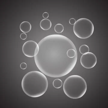 Abstract background with gray glossy bubble Stock Illustration