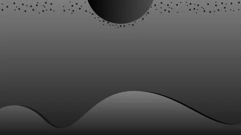 Abstract Background Gray Gradient Design with Circular and Wavy Elements Stock Illustration