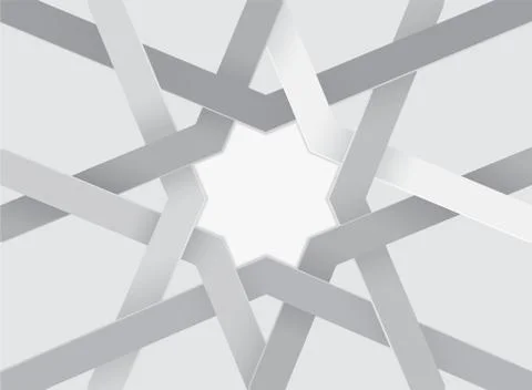 Abstract background Grayscale arabic geometry pattern Stock Illustration