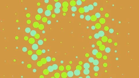 Abstract background with green and blue circles pattern Illustrazione stock