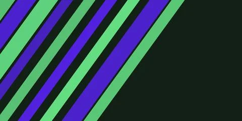 Abstract background with green and blue diagonal stripes Stock Illustration