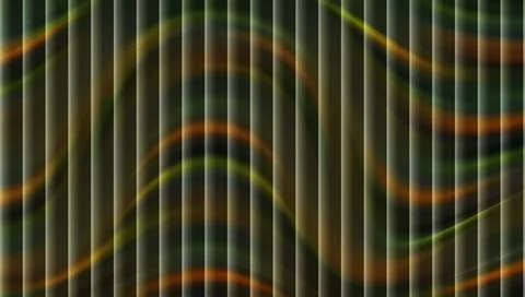Abstract background with green and orange wavy lines Stockillustratie