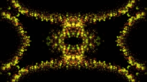 Abstract background of green and red particles in kaleidoscopic style (FULL HD) Stock-Footage 55816795