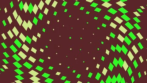 Abstract background with green and yellow diamond shapes Stock Illustration