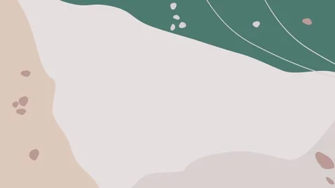 Abstract background with green, beige and white shapes and dots Stock-Footage 335110993