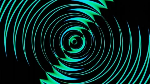 Abstract background. Green Blue lines on a black background change in space Stock Footage 220617783