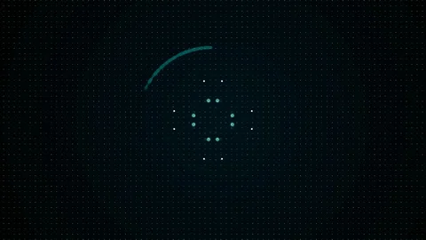 Abstract background with green circle forming and circulating over glittering Stock Footage 127834381