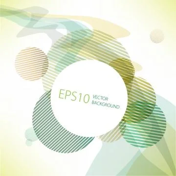 Abstract background of the green circles Stock Illustration