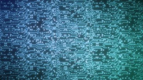 Abstract background of green computer circuit boards digital hi-tech futurist Illustrazione stock