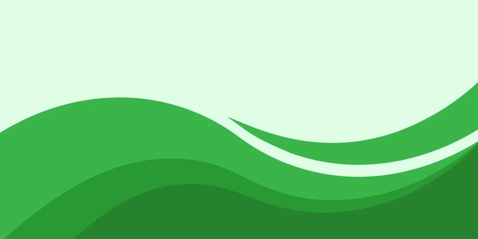 Abstract background with green curves elements. Green simple geometric vect.. Stockillustratie