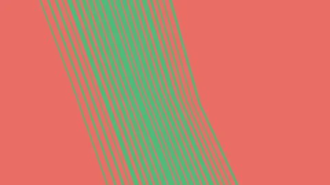 Abstract background with green diagonal lines on coral red 스톡 일러스트