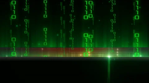 Abstract background with green digital numbers, binary code Stock Footage 41203462