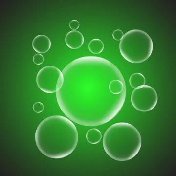 Abstract background with green glossy bubble Stock-Illustration