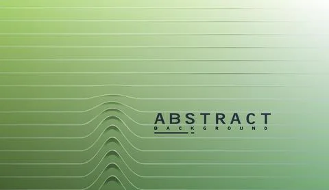 Abstract background with green gradient color and wavy horizontal lines visual Stock Illustration