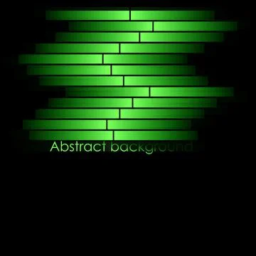 Abstract background of green gradient rectangles on dark background 스톡 일러스트
