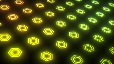 Abstract background with green hexagons Stock Footage 320305494