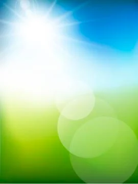 Abstract background green, light and sunny , vector Stock Illustration