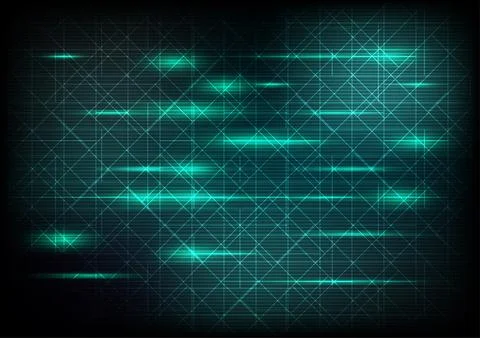 Abstract background with green lines network Illustrazione stock