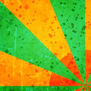 Abstract background with green rays Stock Illustration